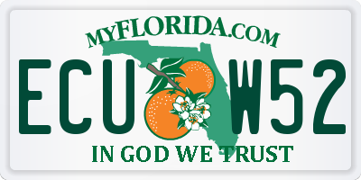 FL license plate ECUW52