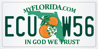 FL license plate ECUW56