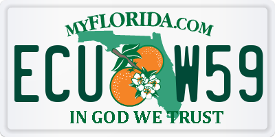FL license plate ECUW59