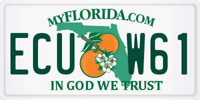 FL license plate ECUW61