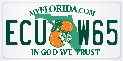 FL license plate ECUW65