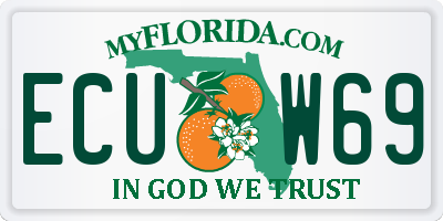 FL license plate ECUW69
