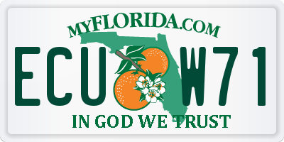 FL license plate ECUW71