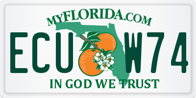 FL license plate ECUW74