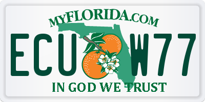 FL license plate ECUW77