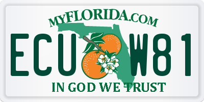 FL license plate ECUW81