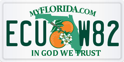 FL license plate ECUW82