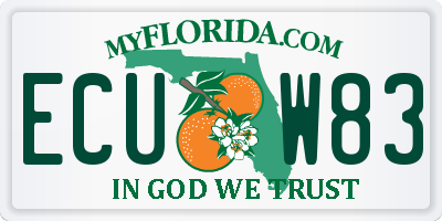 FL license plate ECUW83