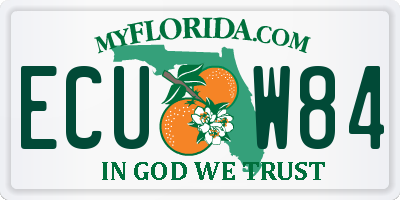 FL license plate ECUW84