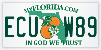 FL license plate ECUW89