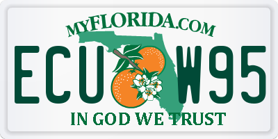 FL license plate ECUW95