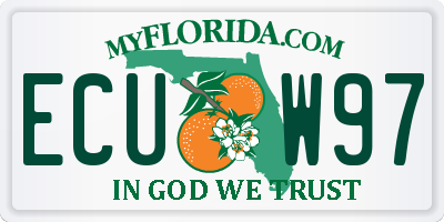FL license plate ECUW97