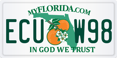 FL license plate ECUW98