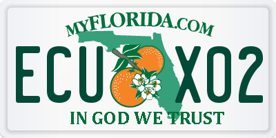 FL license plate ECUX02