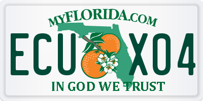 FL license plate ECUX04