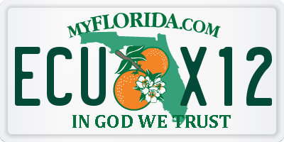 FL license plate ECUX12