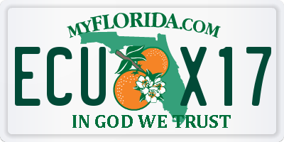 FL license plate ECUX17