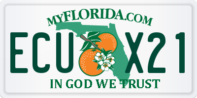 FL license plate ECUX21