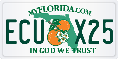 FL license plate ECUX25