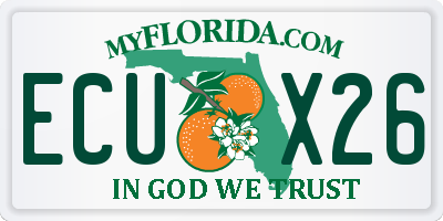 FL license plate ECUX26
