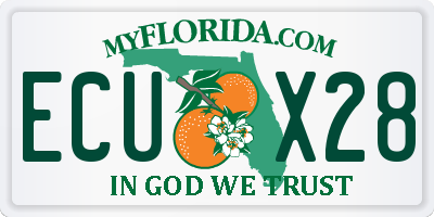 FL license plate ECUX28
