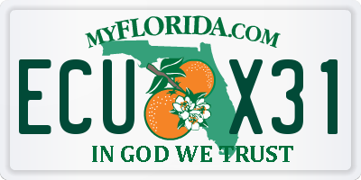 FL license plate ECUX31