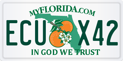 FL license plate ECUX42