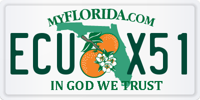 FL license plate ECUX51