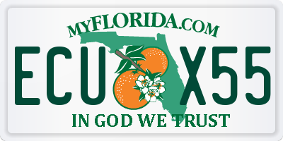 FL license plate ECUX55