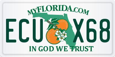 FL license plate ECUX68
