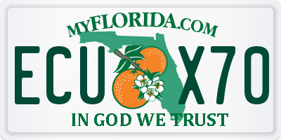 FL license plate ECUX70
