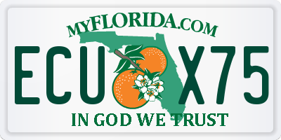 FL license plate ECUX75