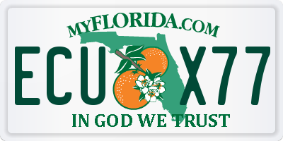 FL license plate ECUX77
