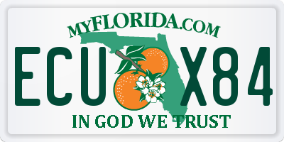 FL license plate ECUX84