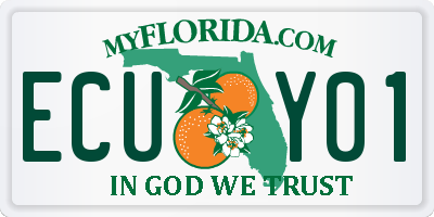 FL license plate ECUY01