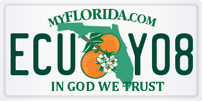 FL license plate ECUY08