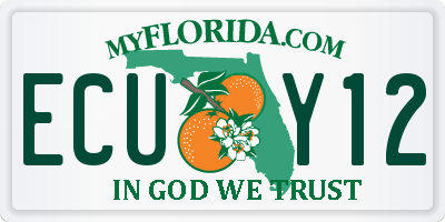 FL license plate ECUY12