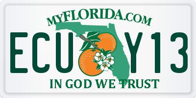 FL license plate ECUY13