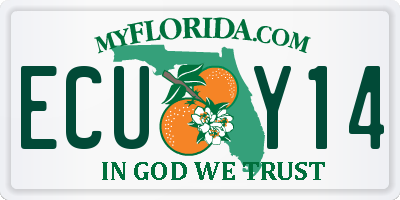 FL license plate ECUY14