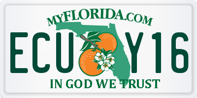 FL license plate ECUY16