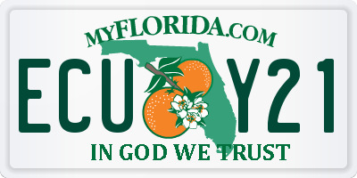 FL license plate ECUY21