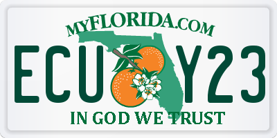 FL license plate ECUY23
