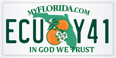FL license plate ECUY41