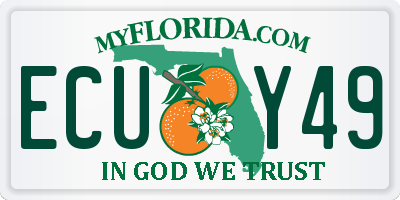 FL license plate ECUY49