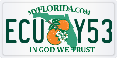 FL license plate ECUY53