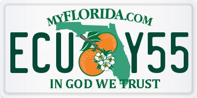 FL license plate ECUY55