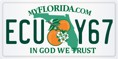 FL license plate ECUY67