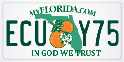 FL license plate ECUY75