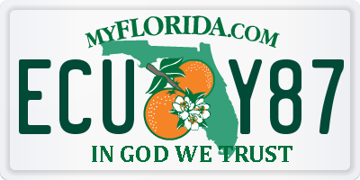 FL license plate ECUY87