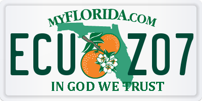 FL license plate ECUZ07
